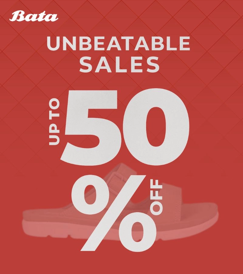 Bata Unbeatable Sale – Up to 50% Off on Footwear & Accessories